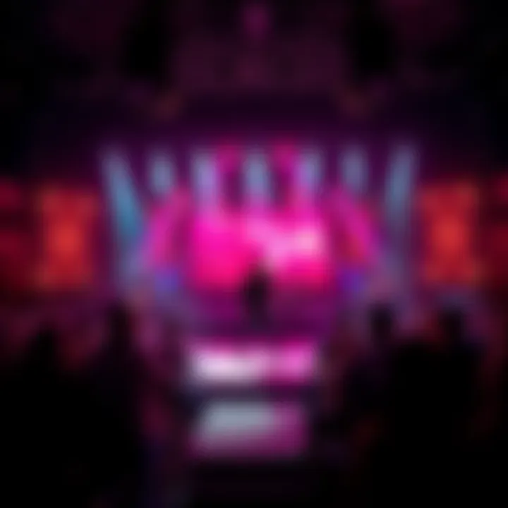 A performer on stage captivating the audience with a vibrant display of talent and charisma during a live show.