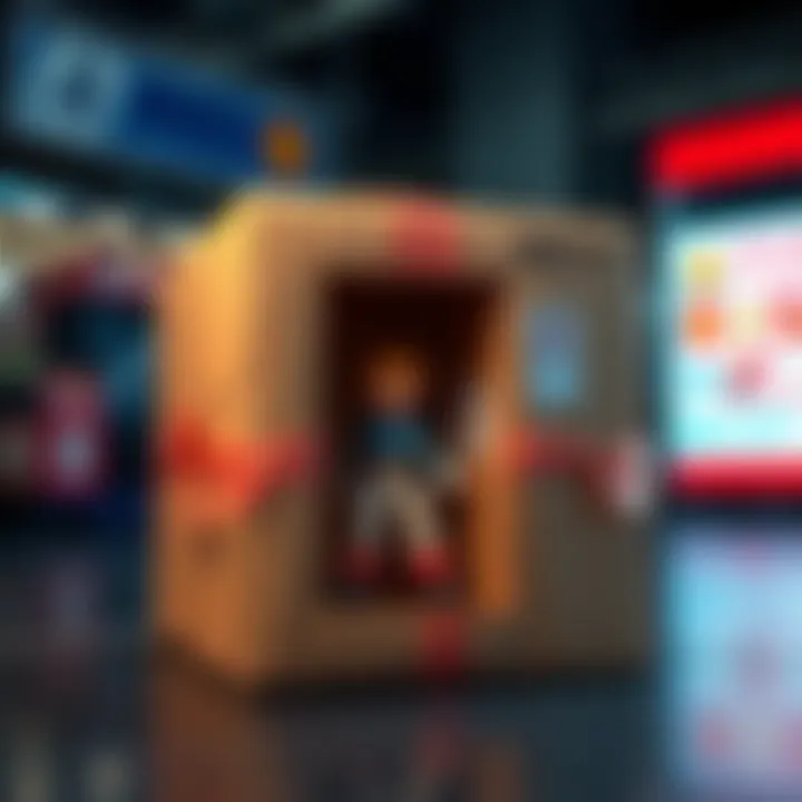 Amiami package showing a figure taped without a box, highlighting delivery issues