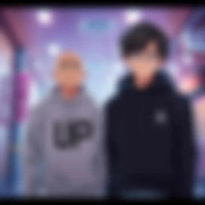 Amon appears confused while standing next to Suzuya, highlighting their height difference and discussing weight speculation