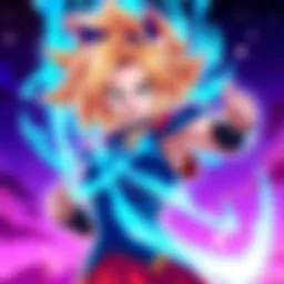 A vibrant fan art illustration of Android 18 from Dragon Ball Z, showcasing her beauty and strength with a confident pose.