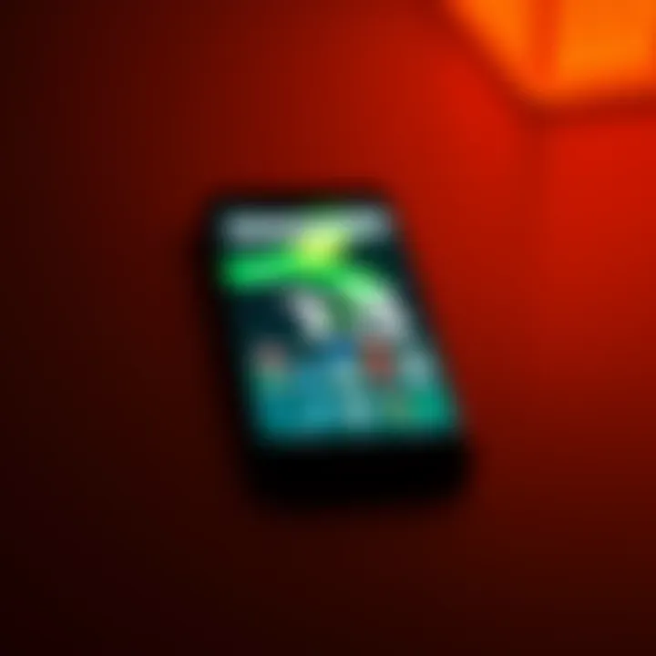 A smartphone displaying the new features of Android 13, showcasing upgraded interface and icons.