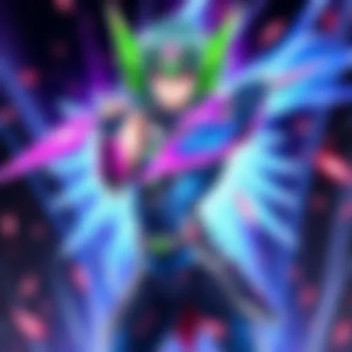 Andromeda Shun showcasing his full power, ready for battle, with energy radiating around him