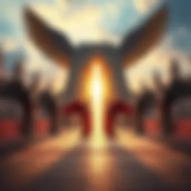 A scene depicting angels with transformations in front of the Gate of Gulf, symbolizing continuity changes in a TV series.