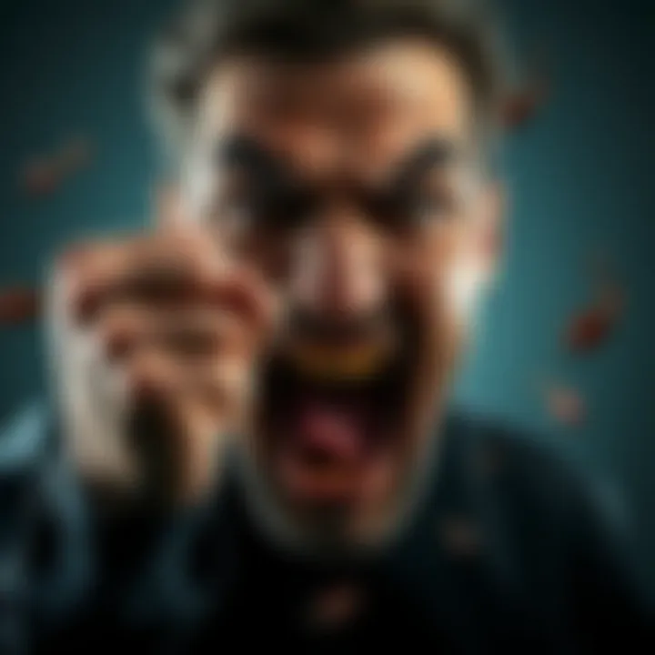 A person expressing extreme anger and frustration towards Remi, with intense facial expressions and a clenched fist.