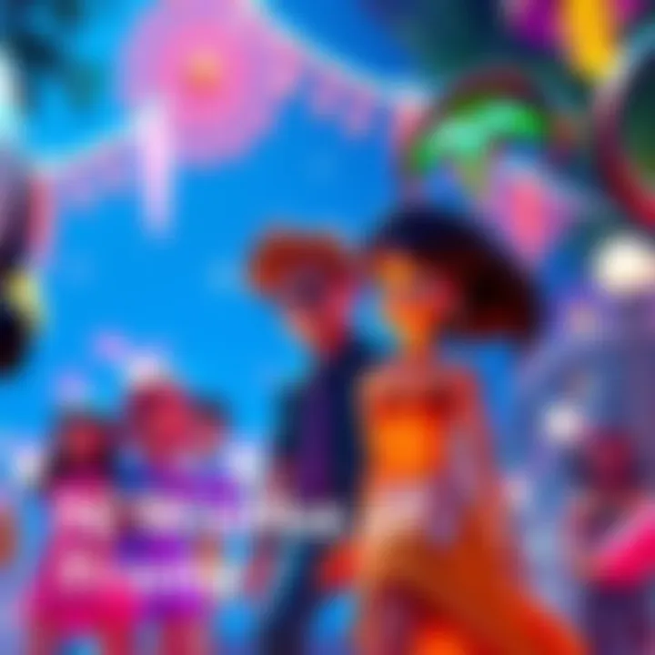A vibrant animation from the Nerissa music video featuring colorful visuals and dynamic characters.