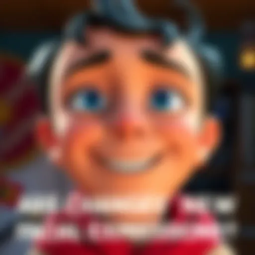 Animation Character with New Facial Expressions An animated character showing a range of facial expressions like happiness and surprise, highlighting the changes in animation style.