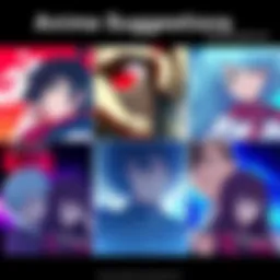 A collection of emotionally impactful anime covers with characters expressing deep feelings, set against a colorful background