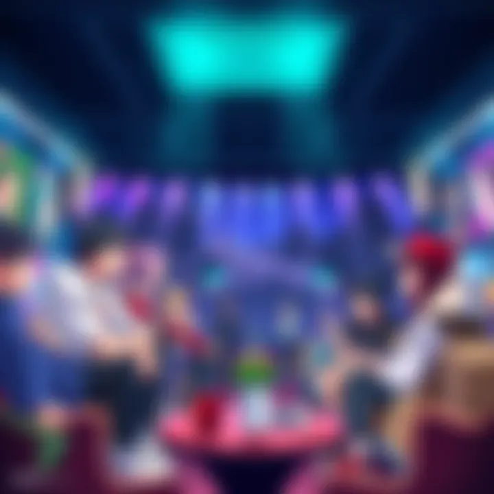 Fans discussing Chimera Ant and Greed Island anime arcs, each side showing their favorite characters and themes in a lively forum setting.