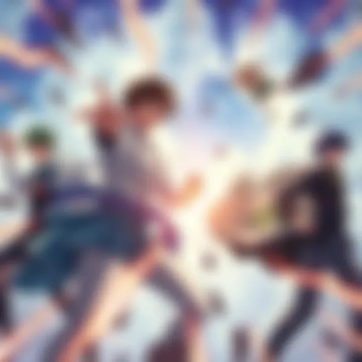 Dynamic scene featuring main anime characters, showcasing their abilities and emotions from season 2