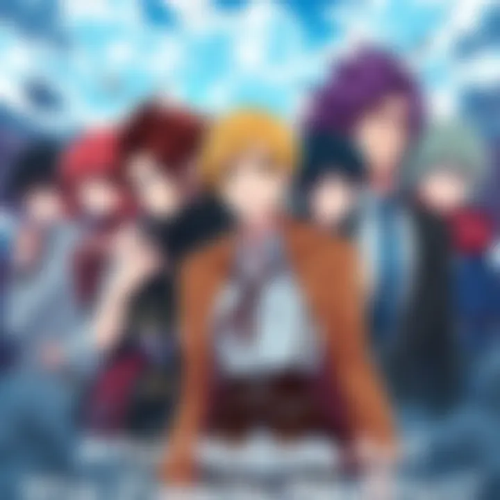 A group of anime characters from different series, showcasing unique designs and styles, representing popular choices for fans after Attack on Titan.