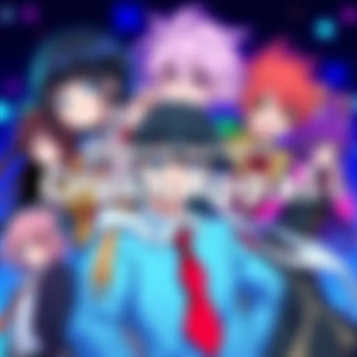 A collage of popular anime characters that people might have crushes on, featuring vibrant colors and distinct styles.