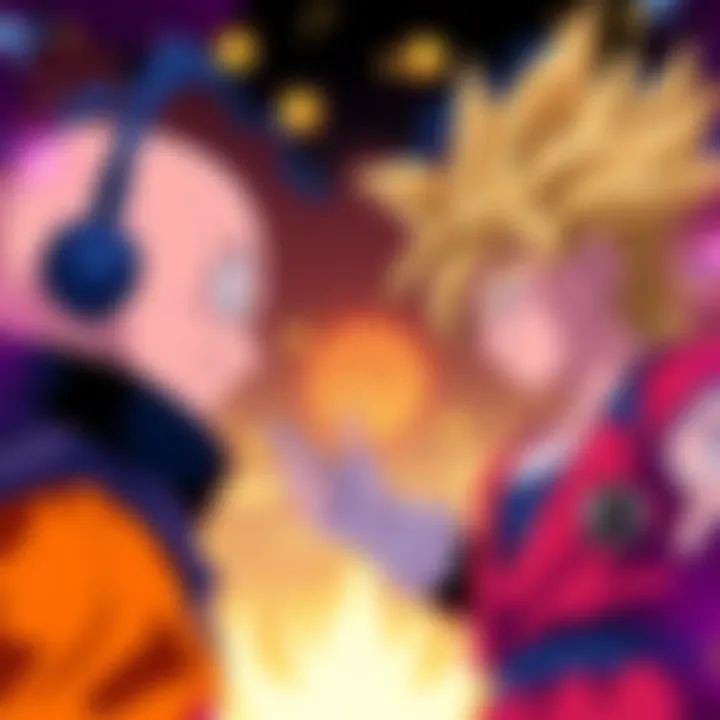 Anime characters like Saitama and Goku arguing about who is the most overrated