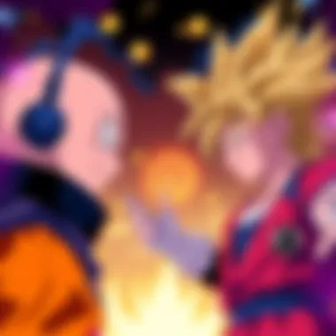 Anime characters debating Anime characters like Saitama and Goku arguing about who is the most overrated