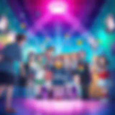 Anime Characters Celebrating Diversity Colorful anime characters representing Trans and LGBT themes, joyfully gathering in a vibrant setting