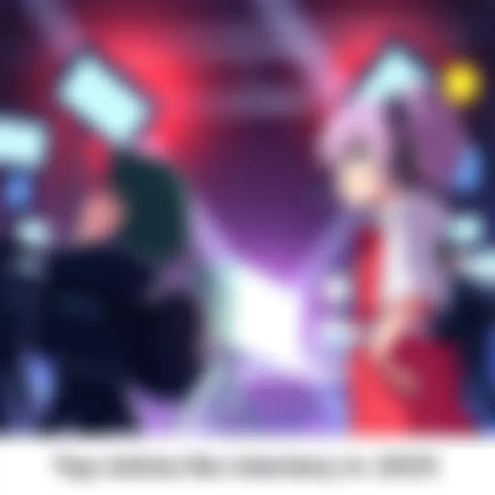 Two anime characters discussing the entertainment industry, surrounded by film equipment and lights