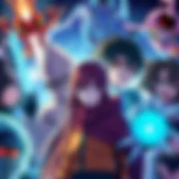 A collection of diverse anime characters from sci-fi, horror, and action genres, appealing to mature viewers.