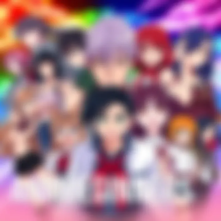 A colorful collage of popular anime characters from Black Clover and Attack on Titan, inviting beginners to explore great starter anime.