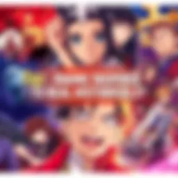 Various anime characters showcasing historical themes and battles from real events