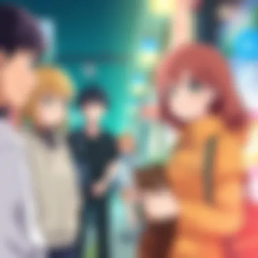 Anime characters reflecting everyday activities and emotions, showcasing relatable stories
