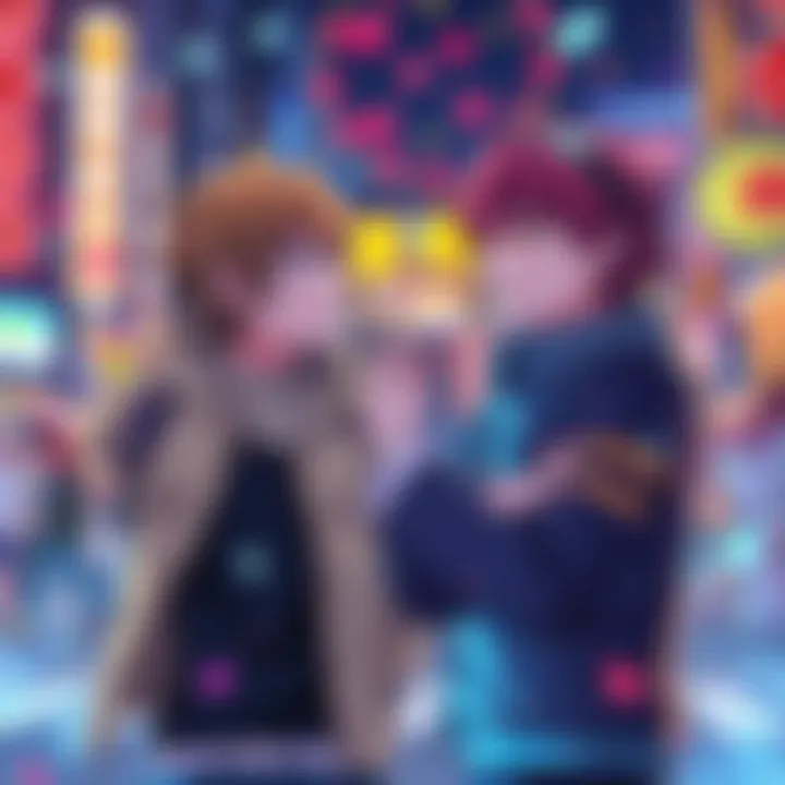 Fans expressing their love for anime characters Sabo and Law in a colorful fan art scene