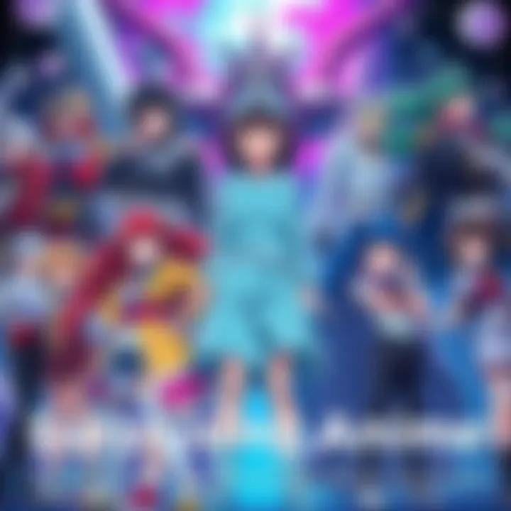 Characters from various anime stand in a dramatic pose, showcasing their unexpected storylines