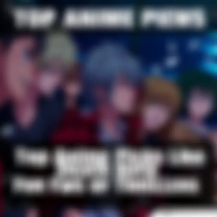 Anime Characters in a Thrilling Scene A group of anime characters in a tense moment, showcasing their intense expressions and dramatic poses, set against a dark, moody background.