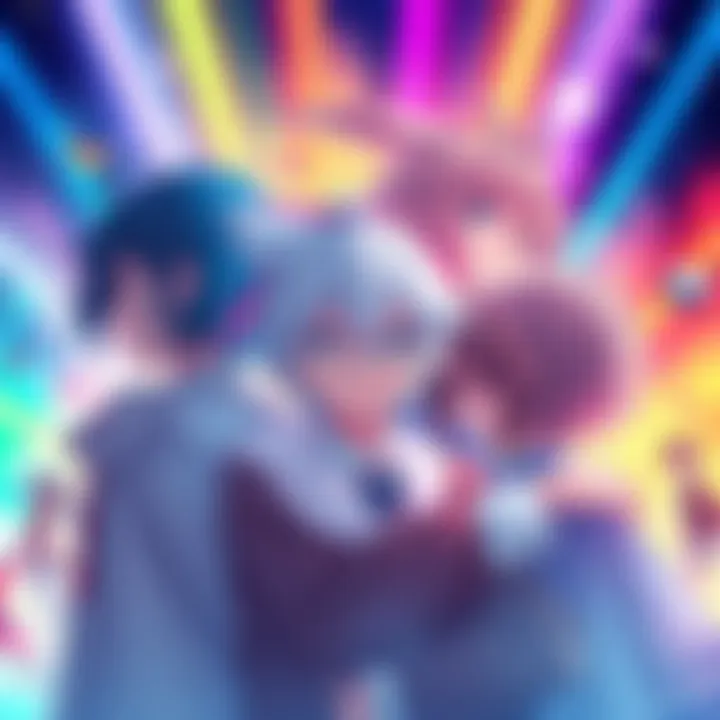 An illustration of various anime-only characters, showcasing their distinct styles and emotions, set against a colorful background.