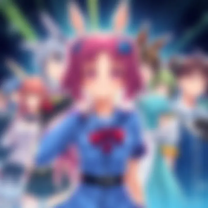 A colorful illustration of various anime characters representing clanker waifus, showcasing their unique designs and personalities in a vibrant setting.