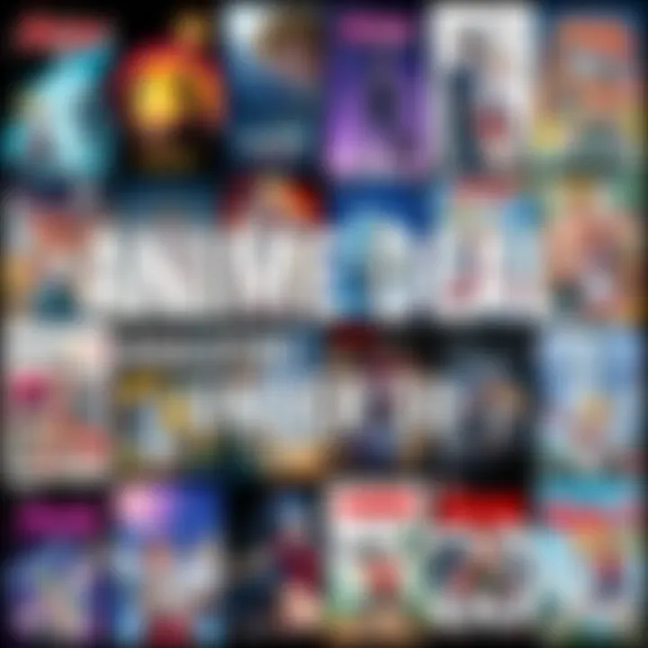Collage of popular anime series and movies available on Amazon for under 30 dollars, featuring colorful covers and characters