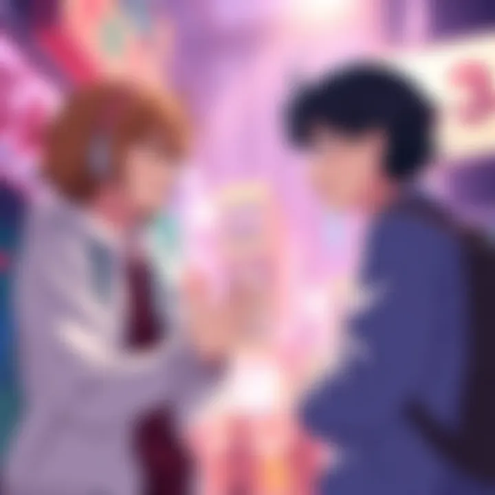 Anime Debate: Dubs or Subs Two fans discussing their views on dubbed and subtitled anime in a lively setting