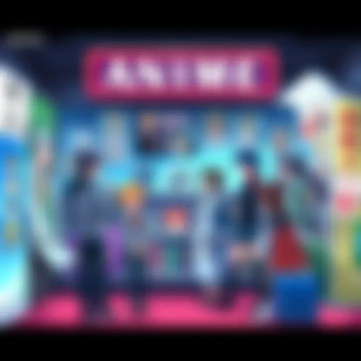 A colorful forum thread showcasing various anime characters and merchandise, inviting people to join the conversation.