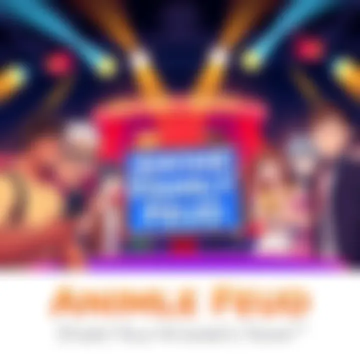 A colorful graphic showing anime fans excitedly sharing their answers in a fun game setting
