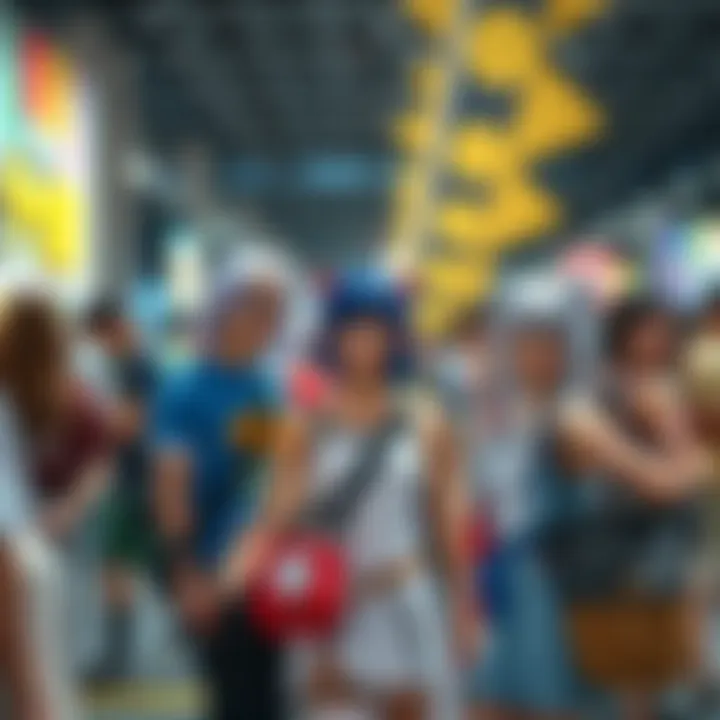 A group of fans dressed as their favorite anime characters at a real-world event, showcasing their cosplay outfits and celebrating their shared passion for anime.