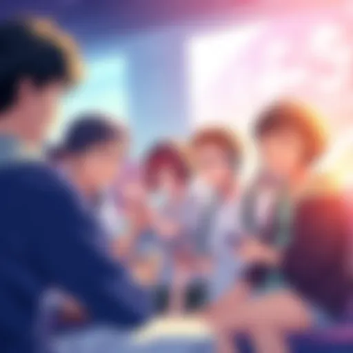 A group of anime fans sharing their favorite shows that need English dubs, highlighting titles like 'Uma Musume Pretty Derby'.