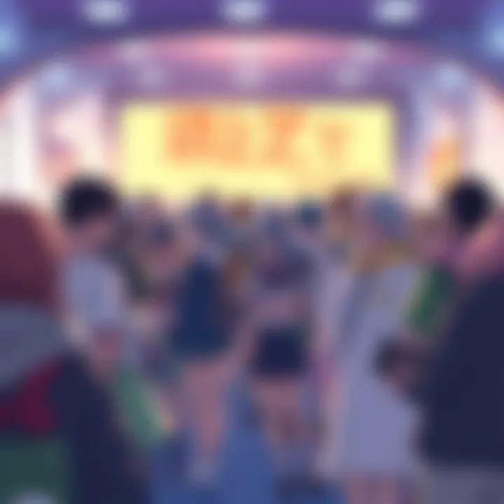 A group of anime fans dressed as their favorite characters, sharing experiences and enjoying a lively event in a community setting.
