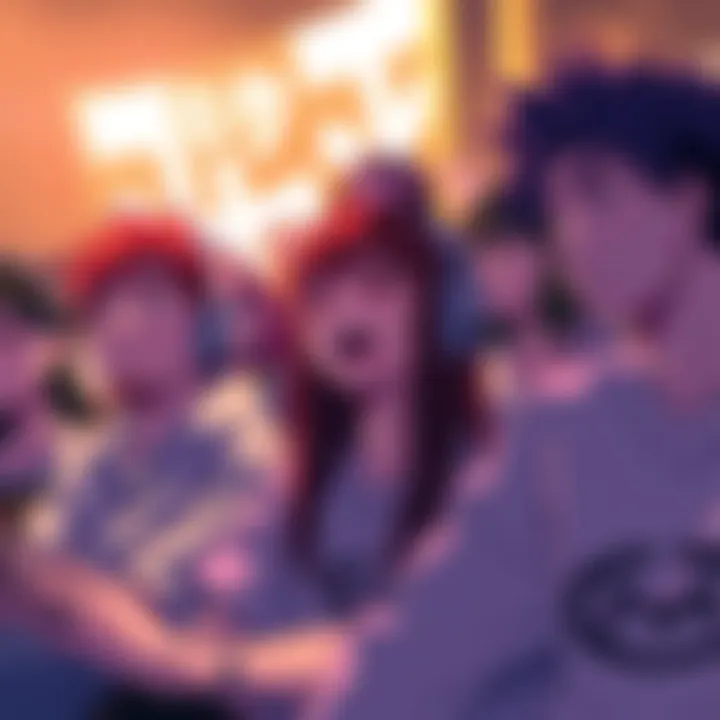 Group of anime fans expressing sadness after watching emotional episodes