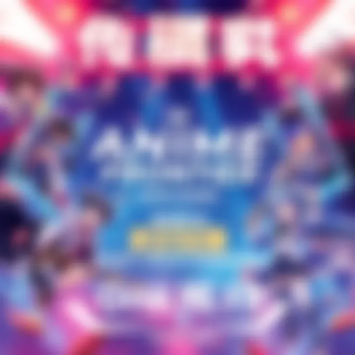 Colorful poster promoting Anime Frontier with characters and dates, showcasing excitement