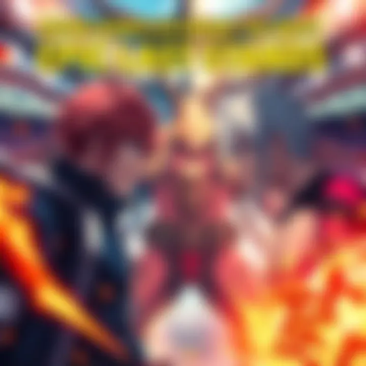 Two anime characters facing a powerful enemy, ready to fight in a dramatic last stand scene