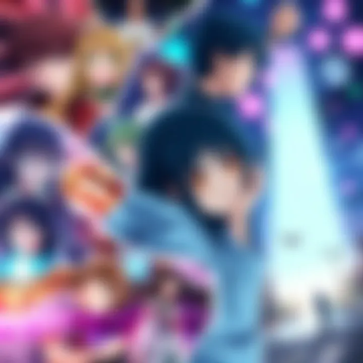 Colorful anime movie collage A vibrant collage featuring scenes from various stand-alone anime films, showcasing unique characters and emotional moments.