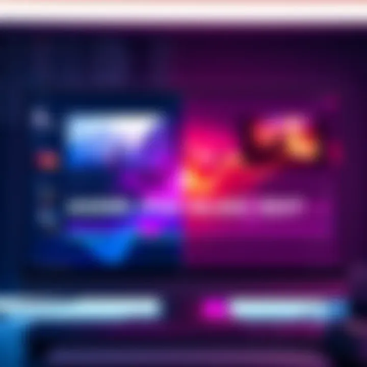 A computer screen shows a video editing software with anime scenes on one side and music tracks on the other, illustrating the choice between anime and song in video edits.