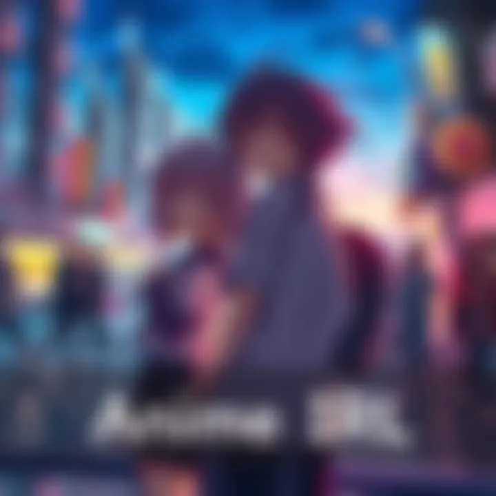 A Stylish Fusion of Anime and Reality An artistic representation of anime characters blending into a vibrant real-world setting, showcasing fashion and cultural elements inspired by anime.