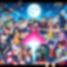 Anime Recommendations A colorful collage of popular anime shows with characters and scenes from various series suggesting new titles