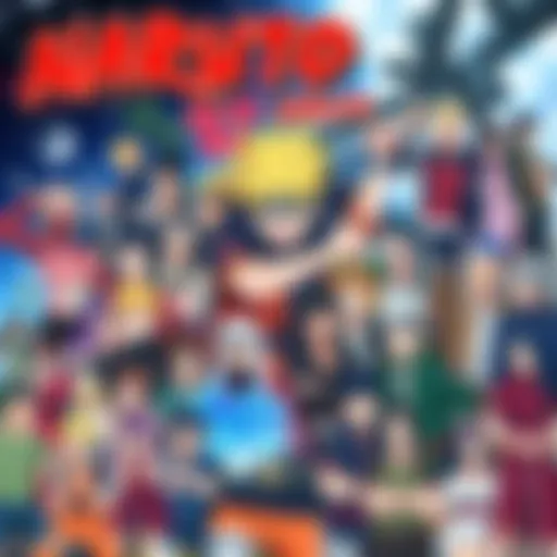 Anime recommendations after Naruto A colorful collage of popular anime characters and scenes, showcasing suggestions for viewers who just finished Naruto.