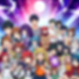 A colorful collage showcasing various anime characters from heartfelt and humorous shows, with emphasis on friendship and comedy.