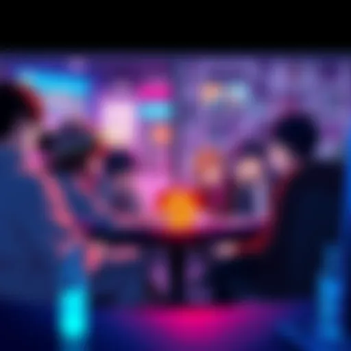 A group of anime fans sharing their favorite series on a forum, inspired by Cyberpunk Edge Runners.