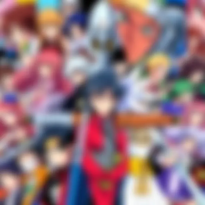 A colorful collage of various anime characters representing different genres, perfect for first-time viewers.