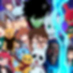 Anime Recommendations for New Fans A colorful collage of various anime characters including cute and funny designs as well as some horror elements, representing different genres in anime.