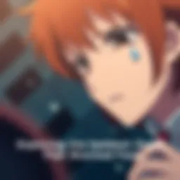A character in an anime, tears streaming down their face, expressing deep sorrow after a tragic event