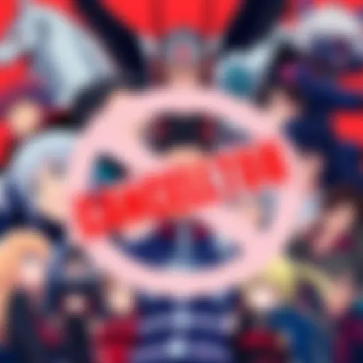 A collage of popular anime characters from Netflix series like Castlevania and Devil May Cry with a cancellation sign overlay