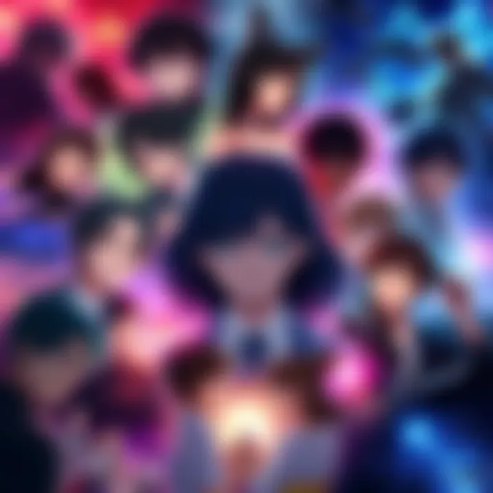 Anime Series and Films A vibrant collage of various anime characters and scenes showcasing emotional and dramatic moments from impactful series and films.